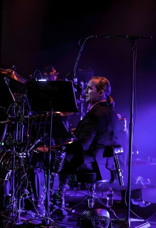 David Hall at the drum kit